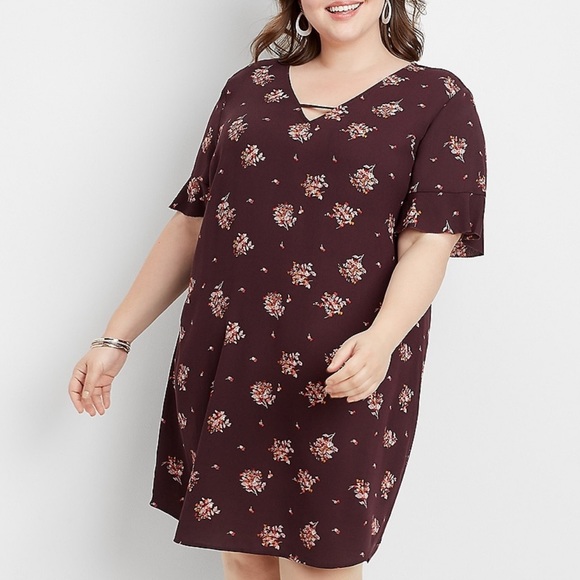 Maurices Dresses & Skirts - NWT Maurice’s Purple Floral Shift Dress Size 2